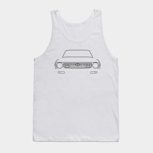 Datsun 120Y / B211 classic car black outline graphic Tank Top